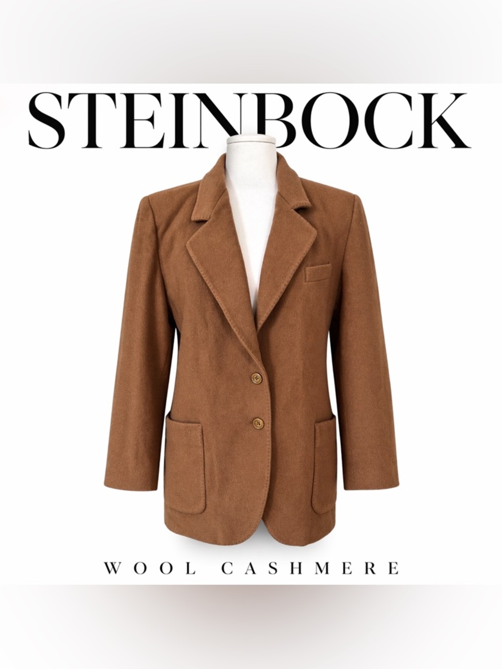 Steinbock Tyrol Wool Cashmere Blazer Brown Alpine Jacket Italy